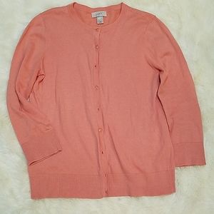 Loft coral cardigan